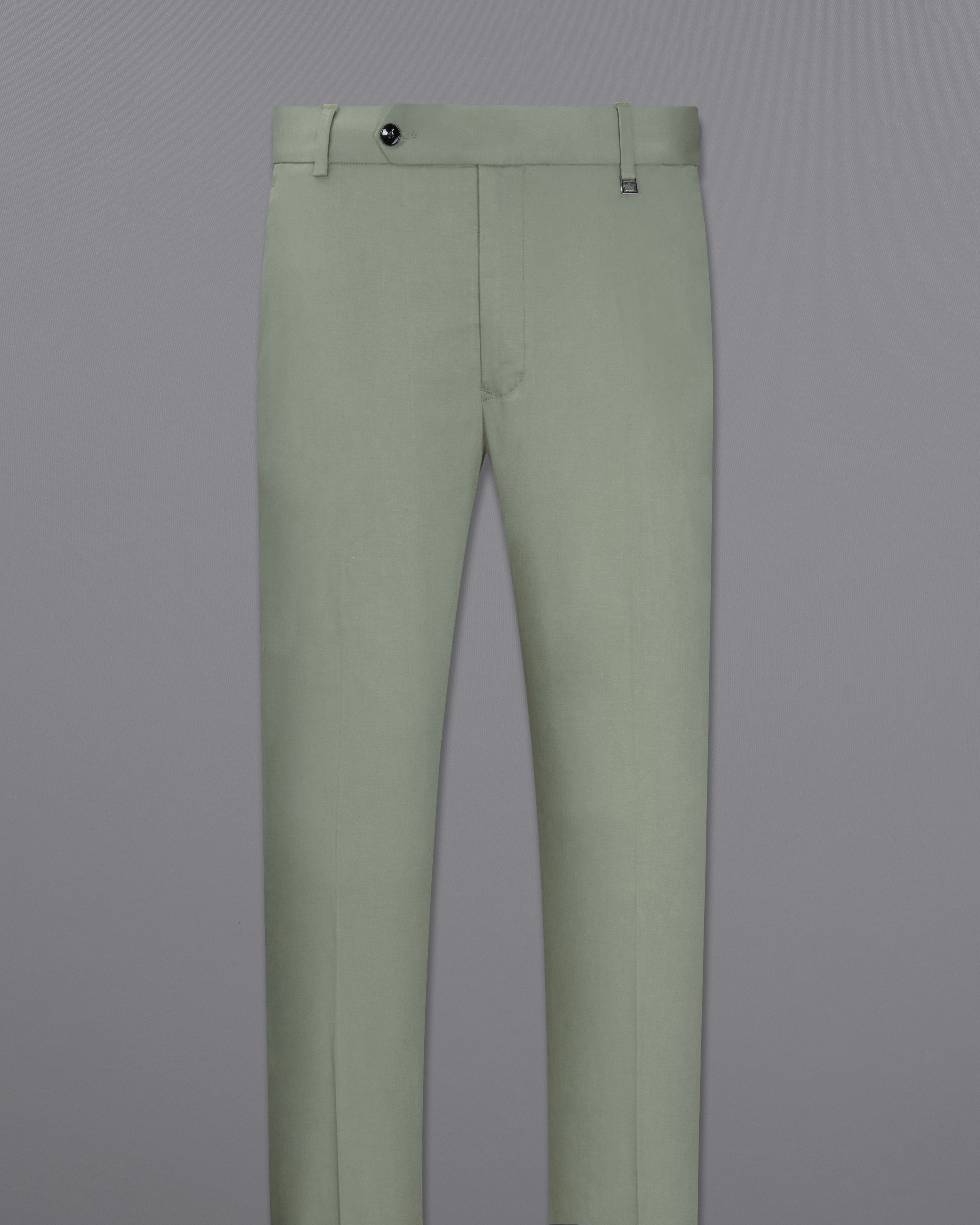 Slim Comfort B-95 Casual Green Textured Khakis - Jeny